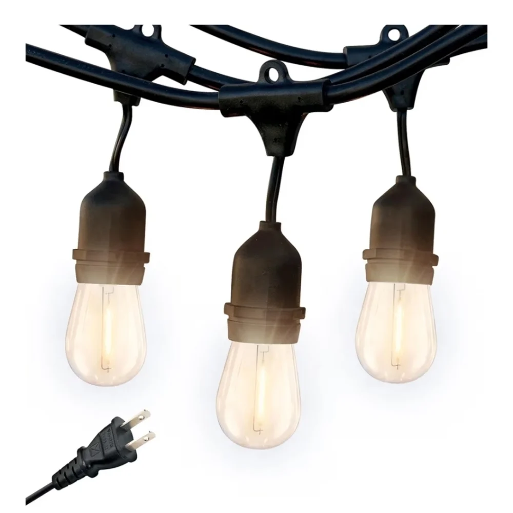 Brightech Ambience Pro LED String Lights - 48 Ft Commercial Grade Patio